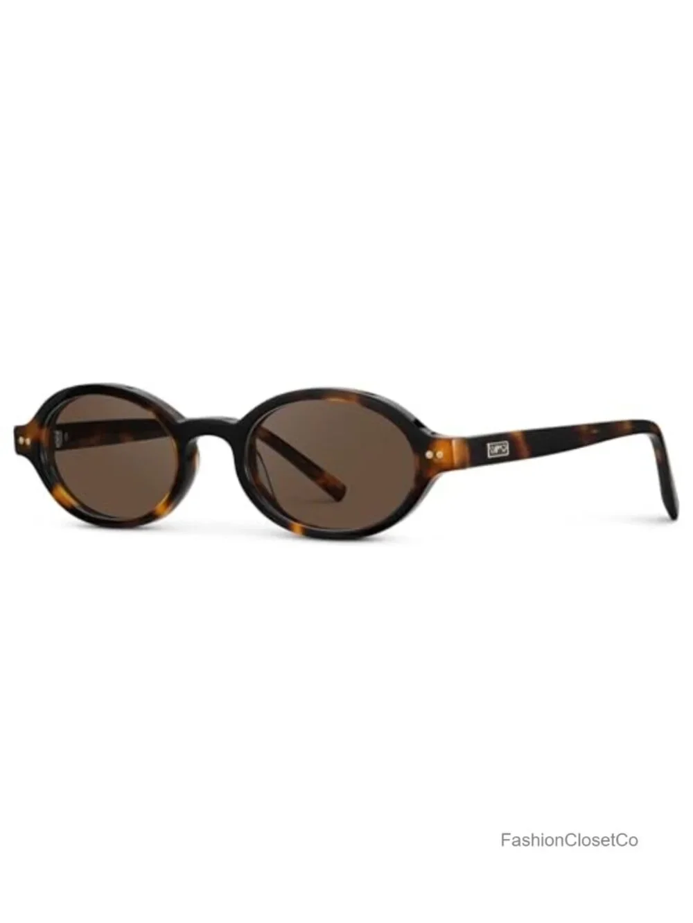 Vintage-Inspired Oval Sunglasses with Lightweight Frame and 100% UV Protection
